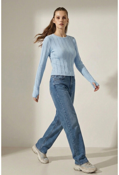 Kadın Dokulu Örme Bluz 980