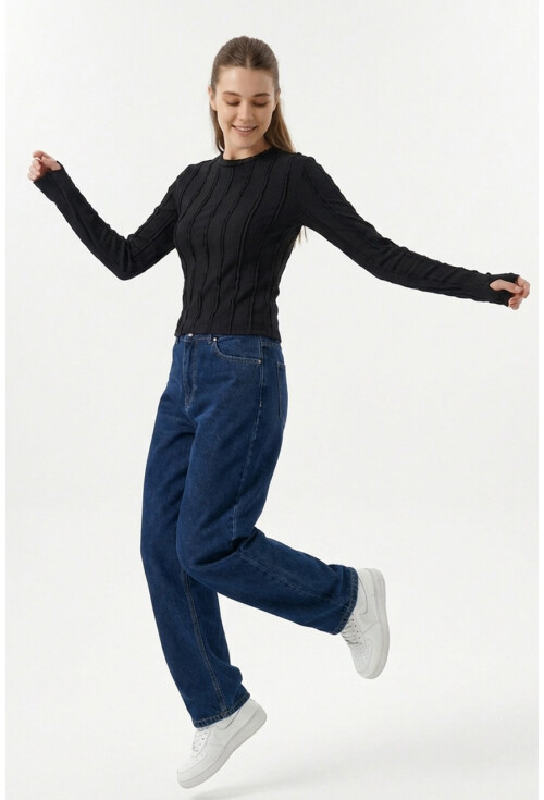 Kadın Dokulu Örme Bluz 980