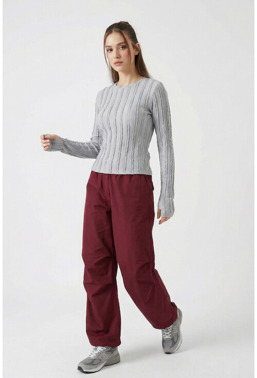 Kadın Dokulu Örme Bluz 980