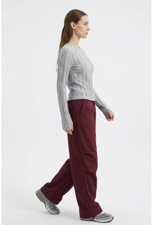 Kadın Dokulu Örme Bluz 980