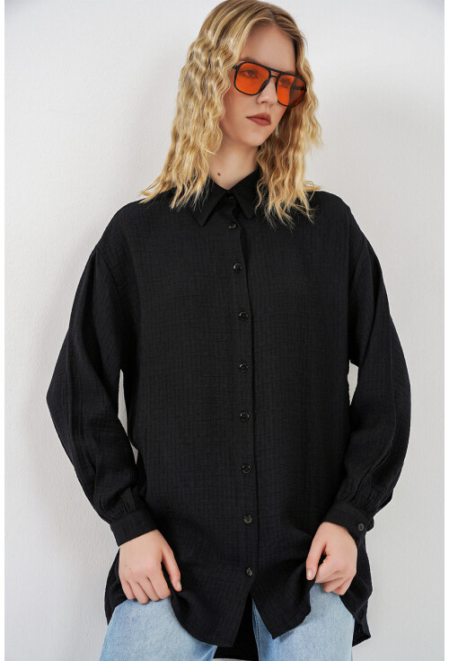 Kadın Dokulu Oversize Tunik 5989