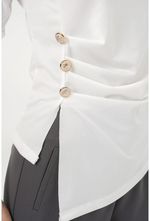 Kadın Düğme Detaylı Sandy Bluz 992