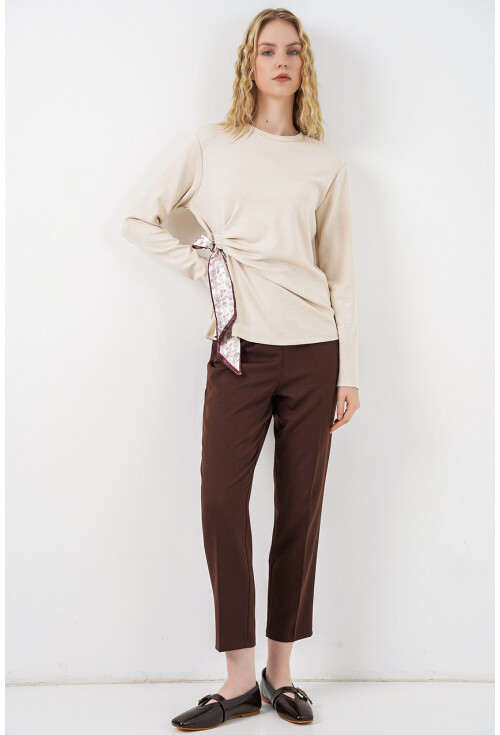 Kadın Fular Detaylu Uzun Kol Bluz 40000