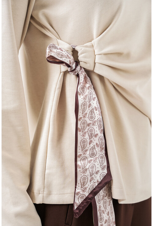 Kadın Fular Detaylu Uzun Kol Bluz 40000