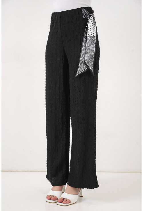 Kadın Fularlı Örme Pantolon 30070