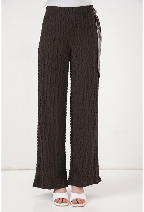 Kadın Fularlı Örme Pantolon 30070