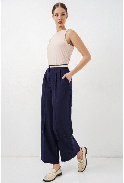 Kadın Geniş Paça Kumaş Pantolon 30088