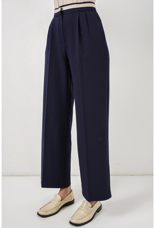 Kadın Geniş Paça Kumaş Pantolon 30088