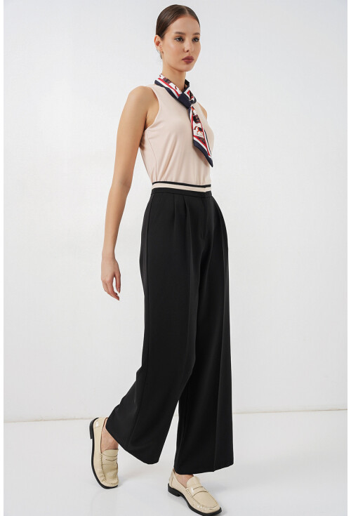 Kadın Geniş Paça Kumaş Pantolon 30088