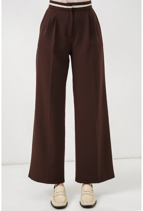 Kadın Geniş Paça Kumaş Pantolon 30088