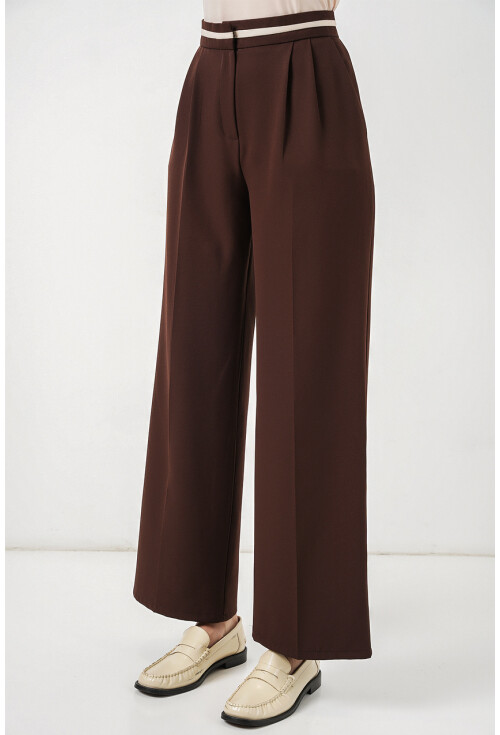 Kadın Geniş Paça Kumaş Pantolon 30088