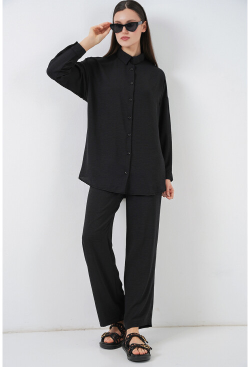 Kadın Gömlek Pantolon İkili Takım 30063