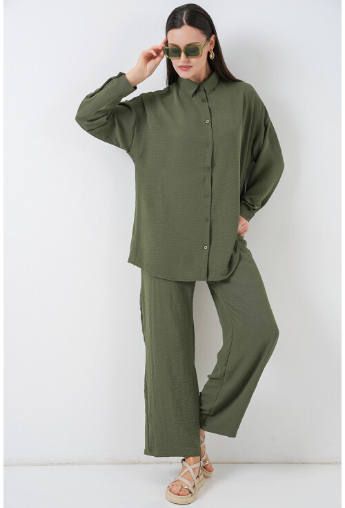 Kadın Gömlek Pantolon İkili Takım 30063