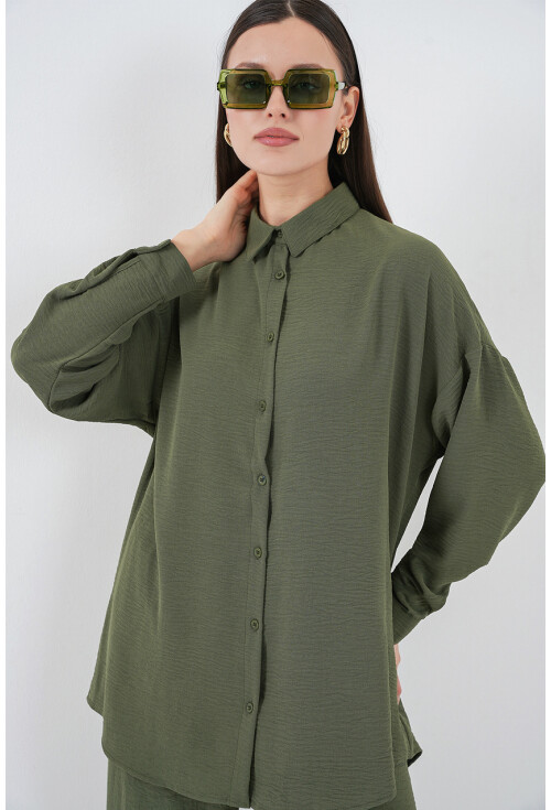 Kadın Gömlek Pantolon İkili Takım 30063