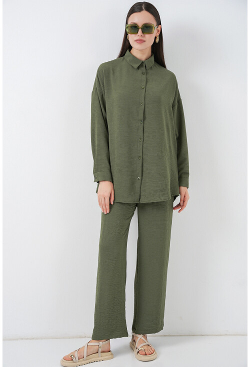 Kadın Gömlek Pantolon İkili Takım 30063