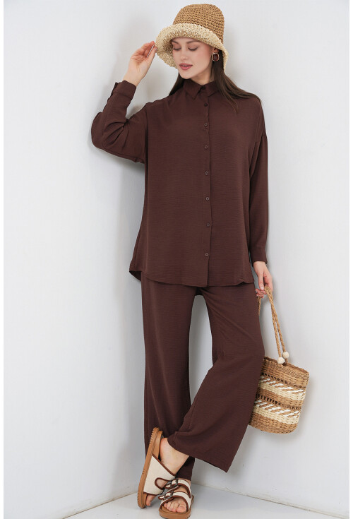 Kadın Gömlek Pantolon İkili Takım 30063