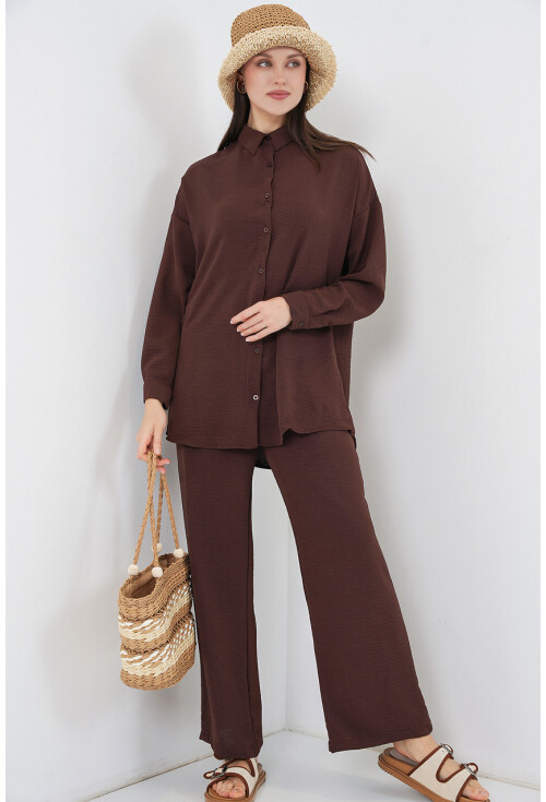 Kadın Gömlek Pantolon İkili Takım 30063