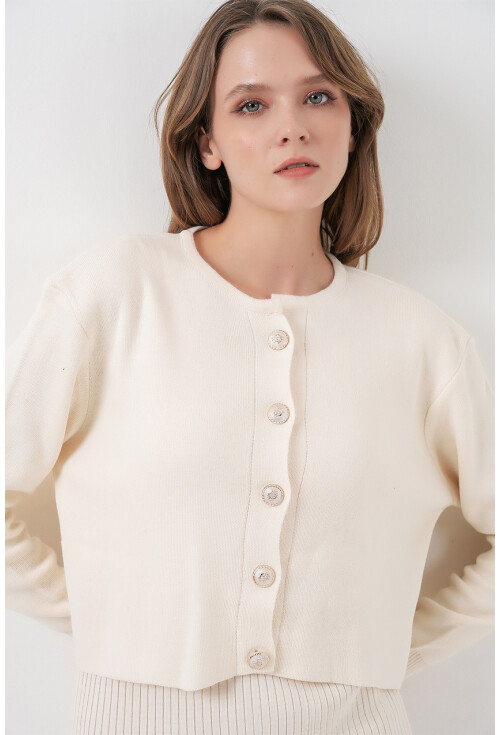 Kadın Hırka Elbise Triko İkili Takım 15960