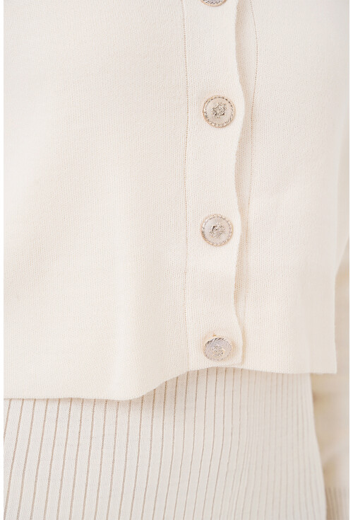 Kadın Hırka Elbise Triko İkili Takım 15960