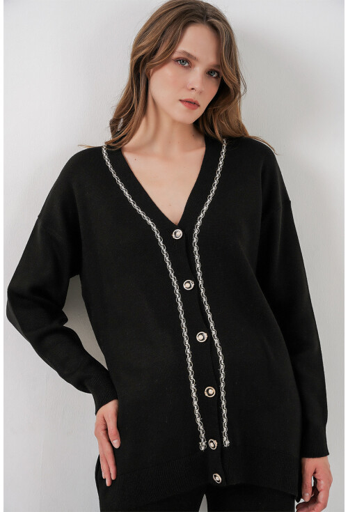 Kadın Hırka Pantolon Triko İkili Takım 15956