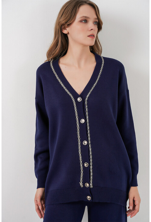 Kadın Hırka Pantolon Triko İkili Takım 15956