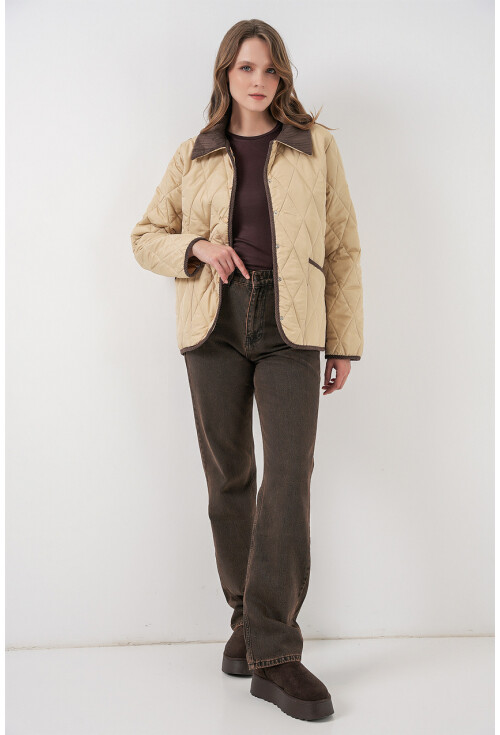 Kadın Kapitone Oversize Mont 5226