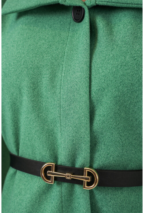 Kadın Kemerli Kaşe Panço 9170