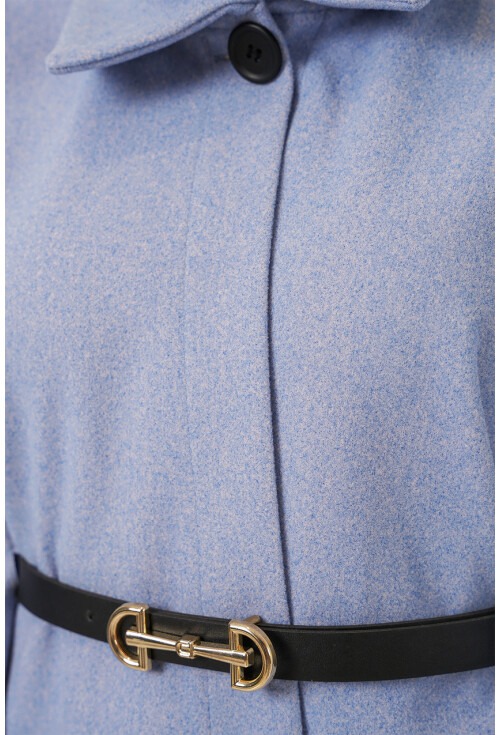 Kadın Kemerli Kaşe Panço 9170