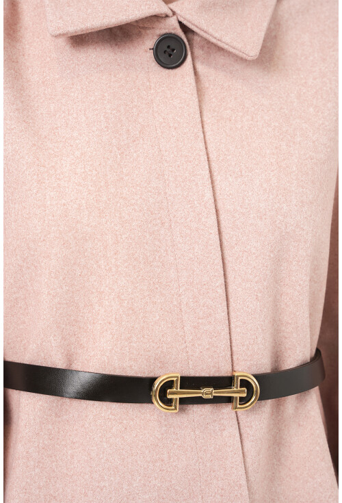 Kadın Kemerli Kaşe Panço 9170