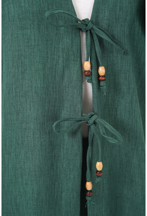 Kadın Keten Kimono İkili Takım 6727