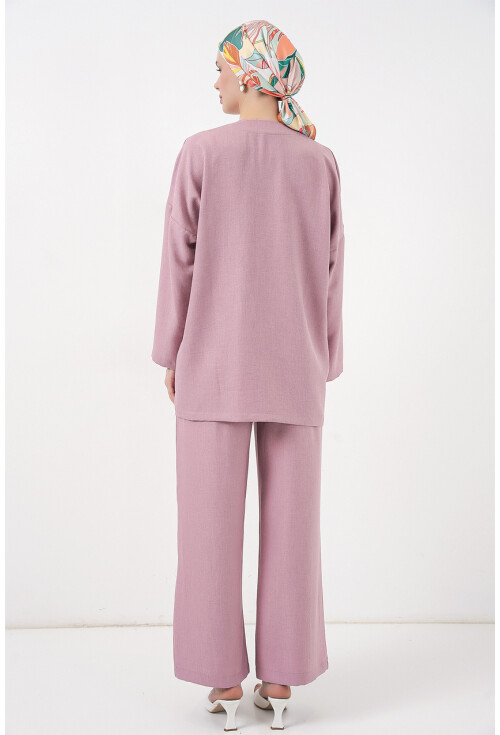 Kadın Keten Kimono İkili Takım 6727