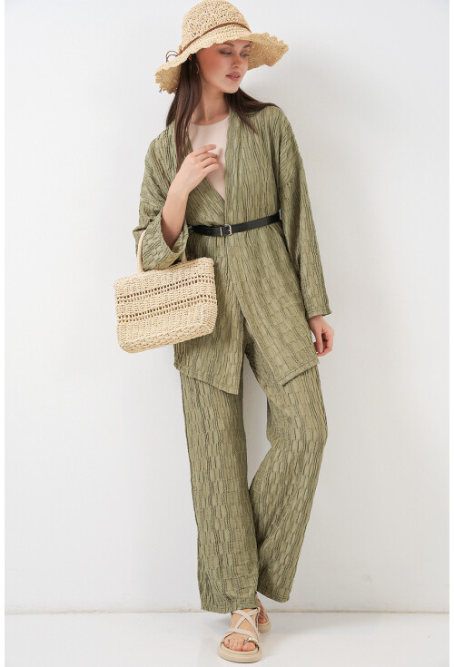 Kadın Kimono Pantolon İkili Takım 30078