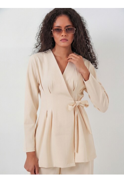 Kadın Kimono Pantolon Kumaş Takım 30054