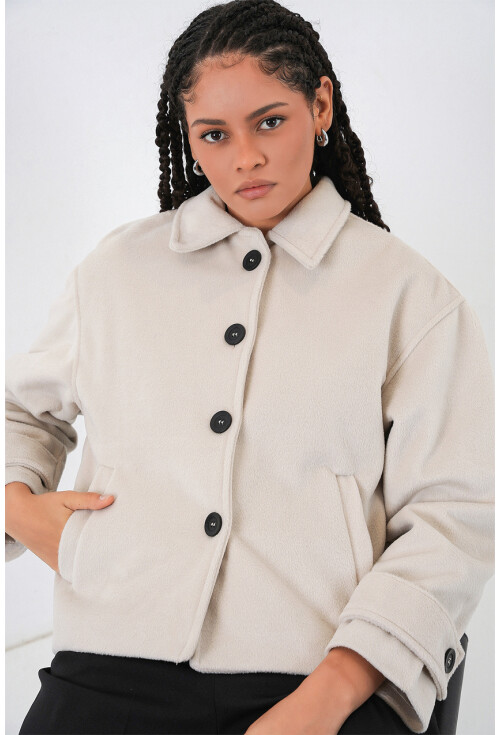 Kadın Kısa Kaşe Ceket 0724