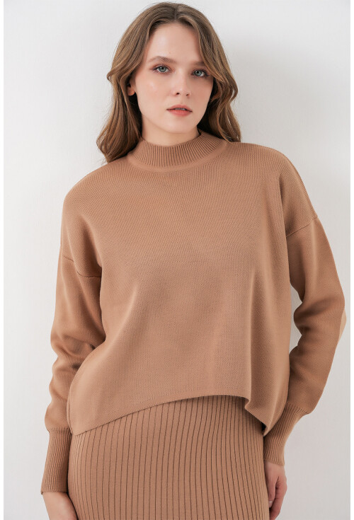 Kadın Kısa Kazaklı Triko Elbise 15958