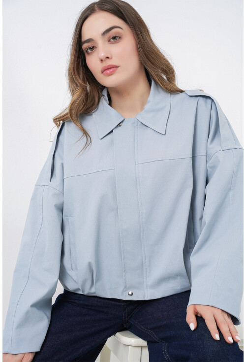 Kadın Kot Bomber Ceket 0737