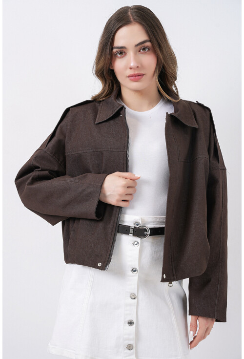 Kadın Kot Bomber Ceket 0737