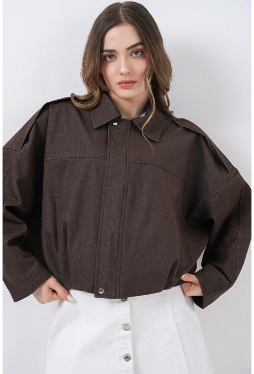 Kadın Kot Bomber Ceket 0737