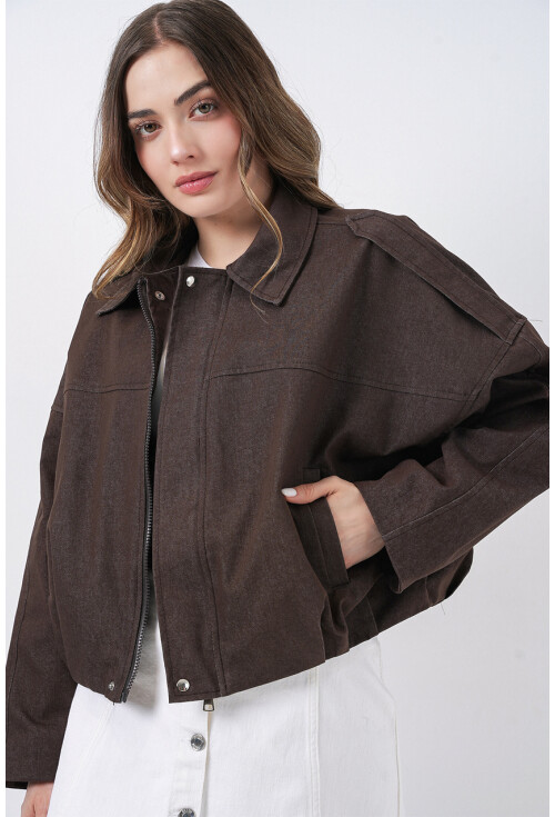 Kadın Kot Bomber Ceket 0737