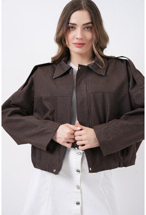 Kadın Kot Bomber Ceket 0737