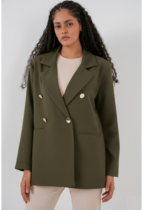 Kadın Kruvaze Yaka Blazer Ceket 0722