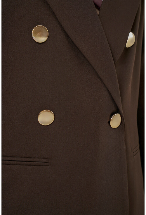 Kadın Kruvaze Yaka Blazer Ceket 0722