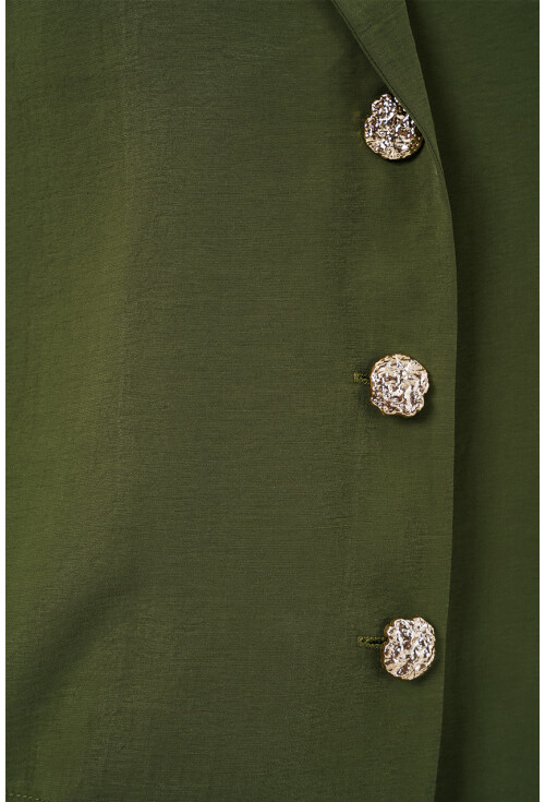 Kadın Kruvaze Yaka Oversize Ceket 0747