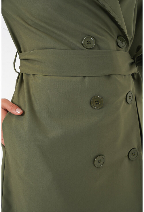 Kadın Kruvaze Yaka Trençkot 5978