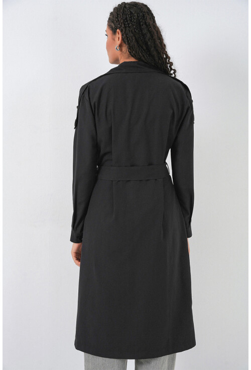 Kadın Kruvaze Yaka Trençkot 5978