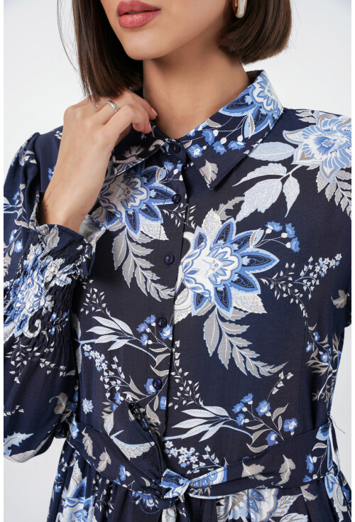 Kadın Kuşaklı Tesettür Elbise 2589