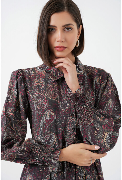 Kadın Kuşaklı Tesettür Elbise 2589