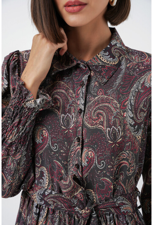 Kadın Kuşaklı Tesettür Elbise 2589