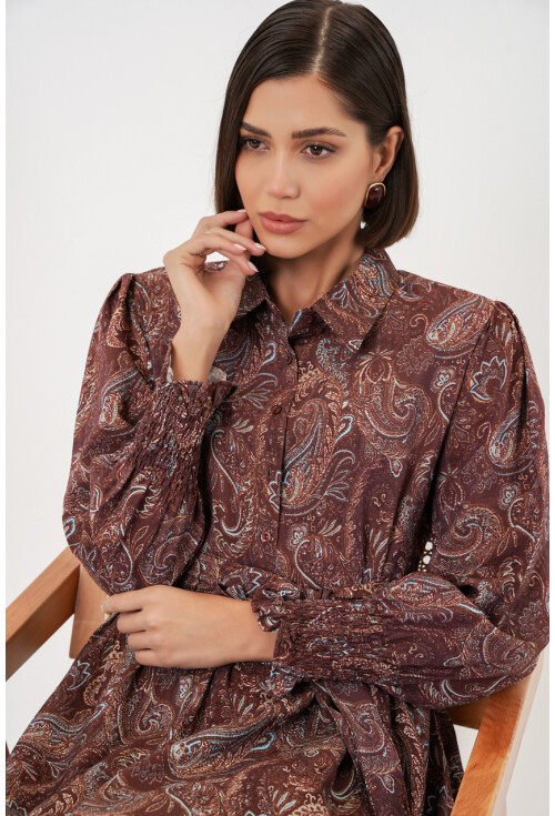 Kadın Kuşaklı Tesettür Elbise 2589