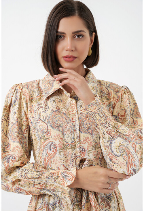 Kadın Kuşaklı Tesettür Elbise 2589